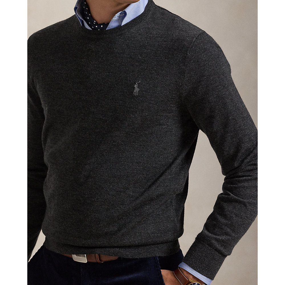 PRL Slim Fit Washable Wool Crewneck Jumper /Pulover 710946143003