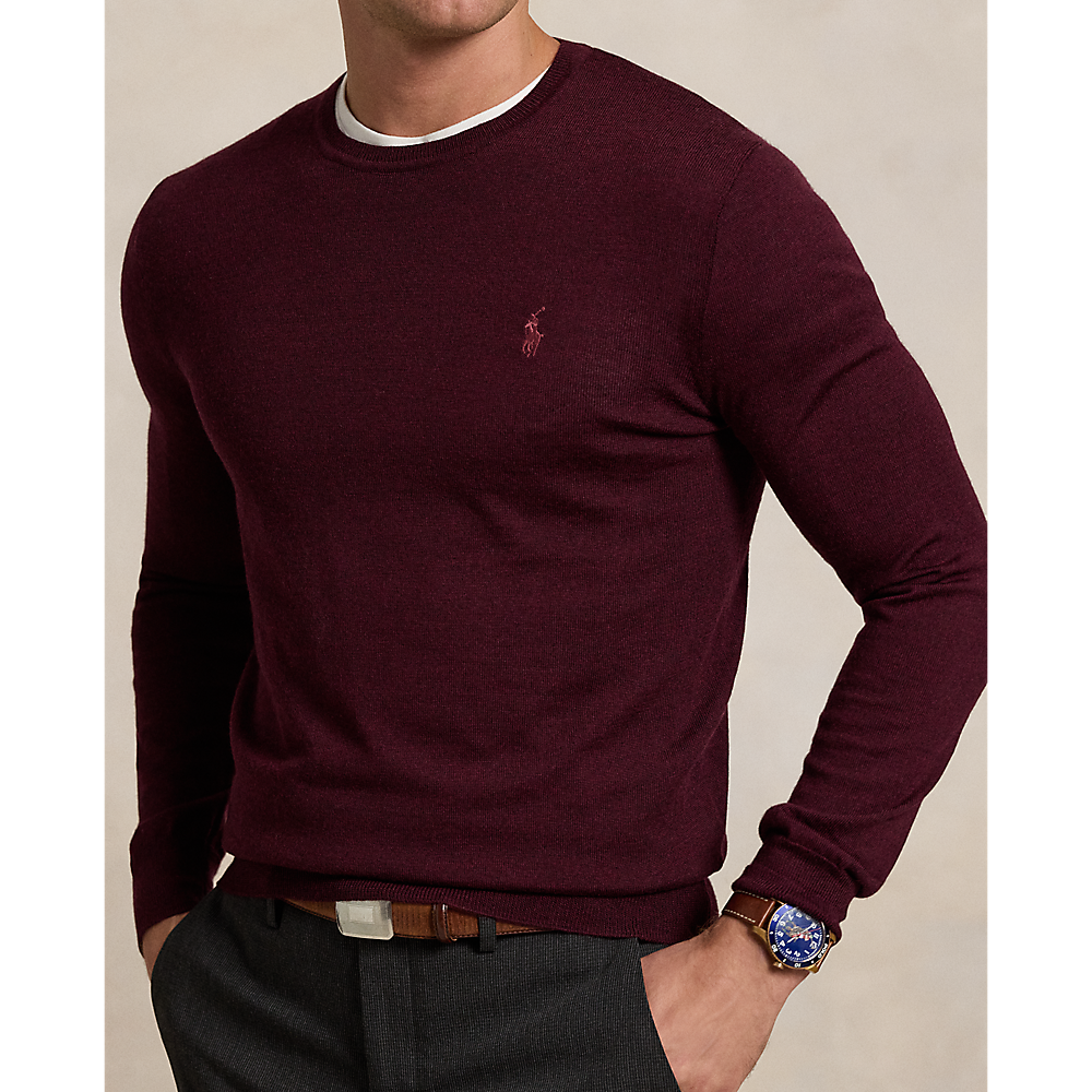 PRLSlim Fit Washable Wool Crewneck Jumper /Pulover 710946143005