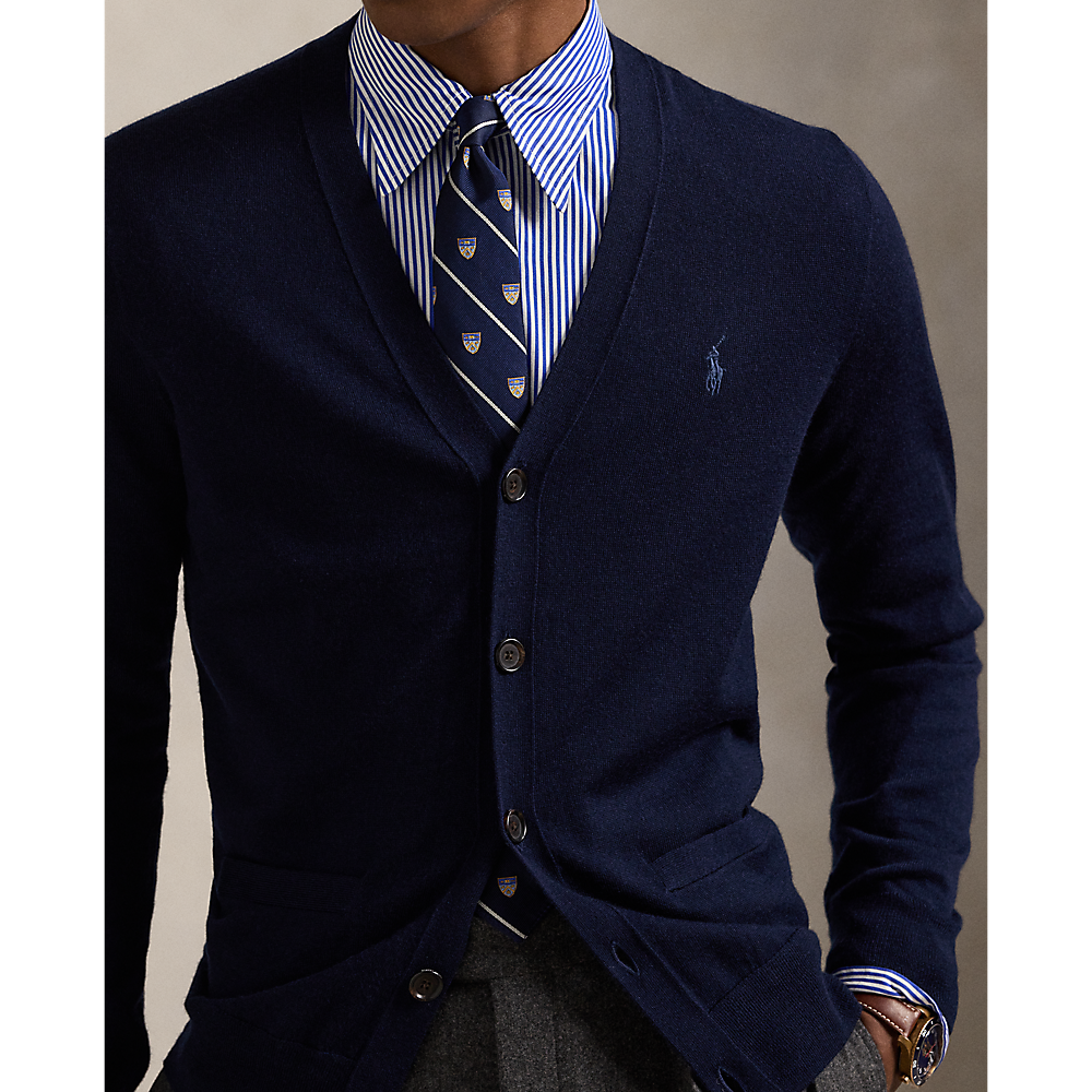 PRL Slim Fit Washable Wool V-Neck Cardigan /Pulover 710946144001