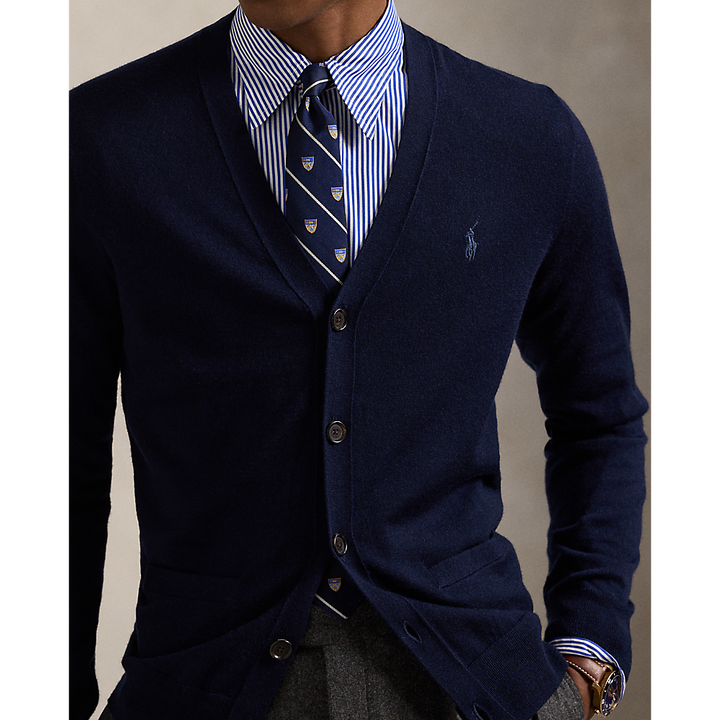 PRL Slim Fit Washable Wool V-Neck Cardigan /Pulover 710946144001