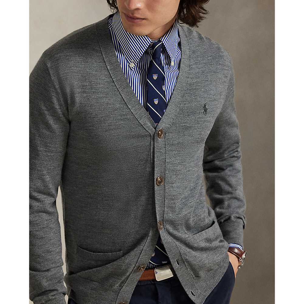 PRL Slim Fit Washable Wool V-Neck Cardigan /Pulover 710946144004