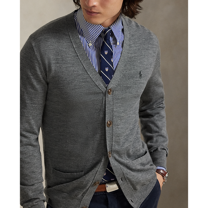 PRL Slim Fit Washable Wool V-Neck Cardigan /Pulover 710946144004