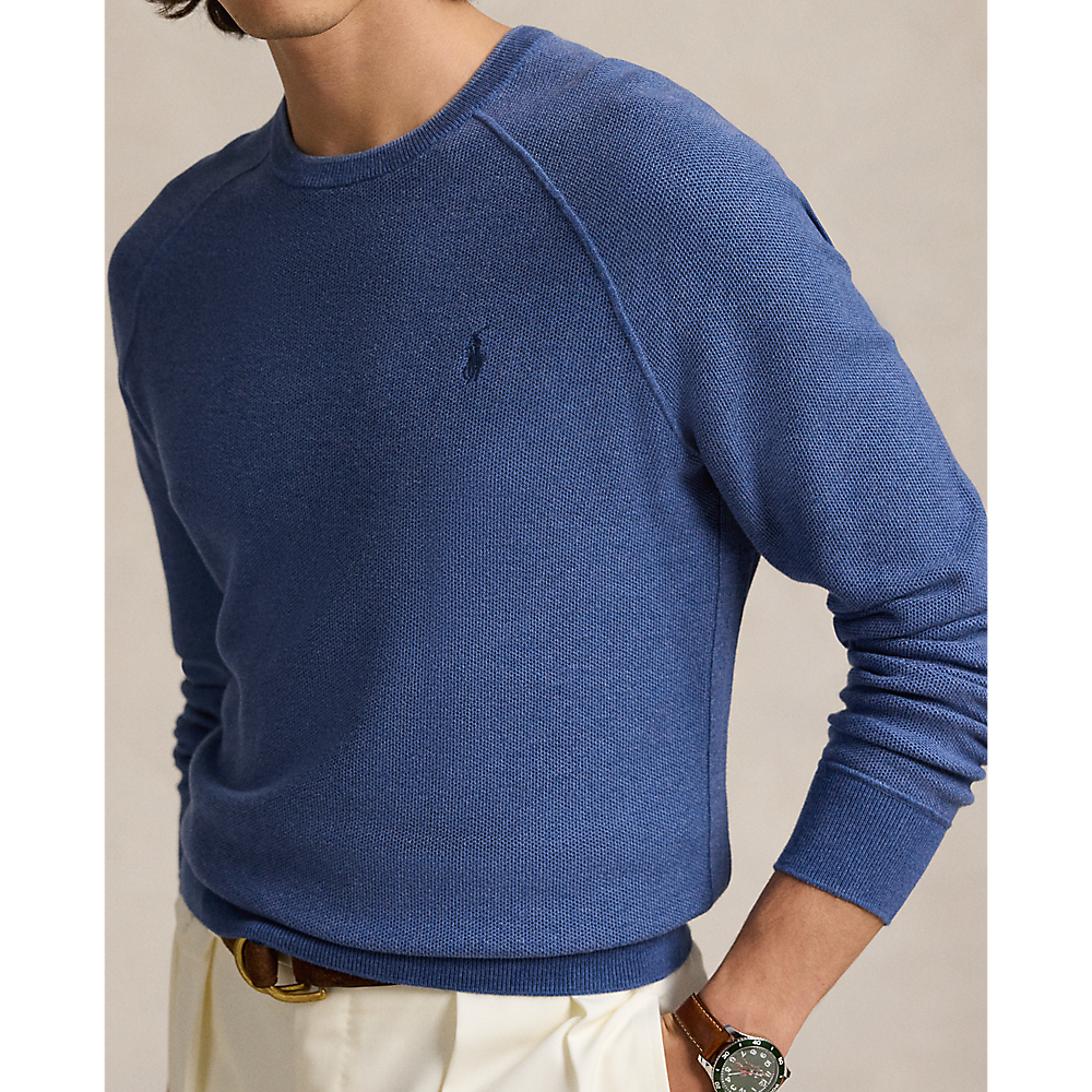 PRL Textured Cotton Crewneck Jumper/Pulover 710948737004