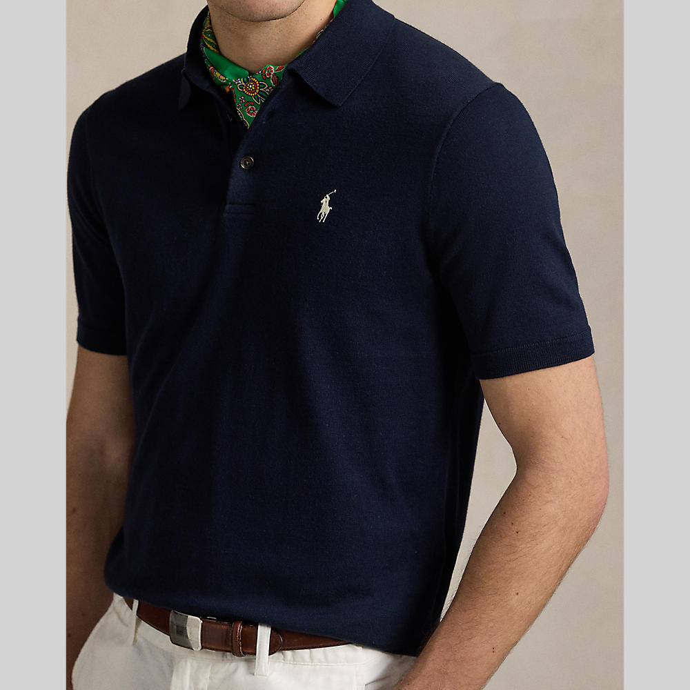 PRL Cotton Polo-Collar Sweater/ Pulover 710950158001