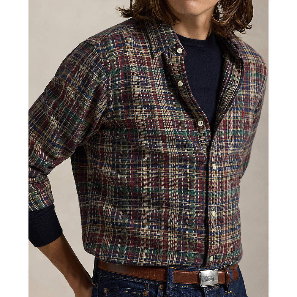 PRL Custom Fit Plaid Brushed Flannel Shirt/Košulja 710953355004