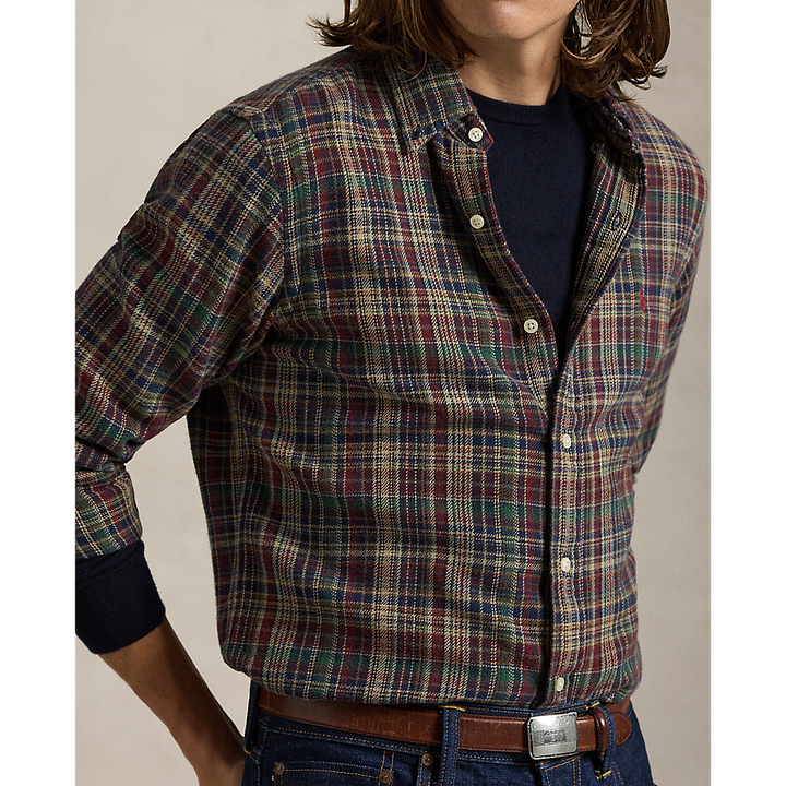 PRL Custom Fit Plaid Brushed Flannel Shirt/Košulja 710953355004