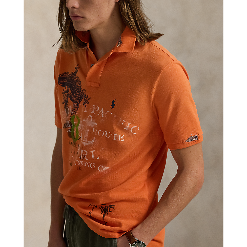 PRL Classic Fit Mesh Graphic Polo Shirt/Polo majica 710958250001