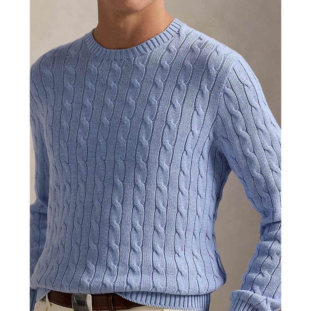 PRL Cable-Knit Cotton Crewneck Jumper/Pulover 710961151001