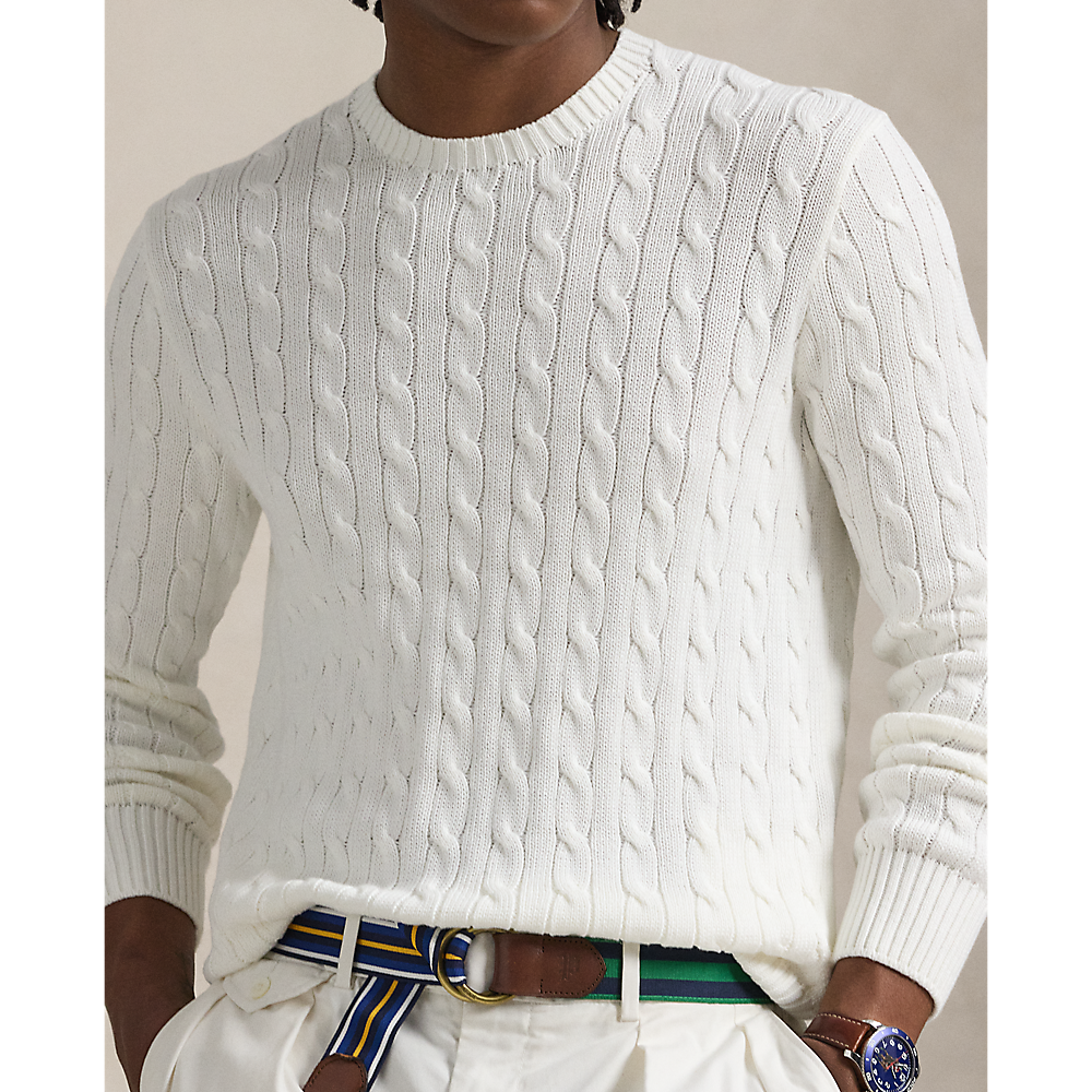 PRL Cable Knit Cotton Crewneck Sweater/ Pulover 710961151002