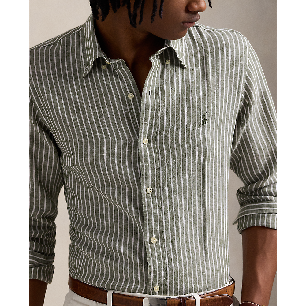 PRL Custom Fit Striped Linen Shirt/Košulja 710961264002