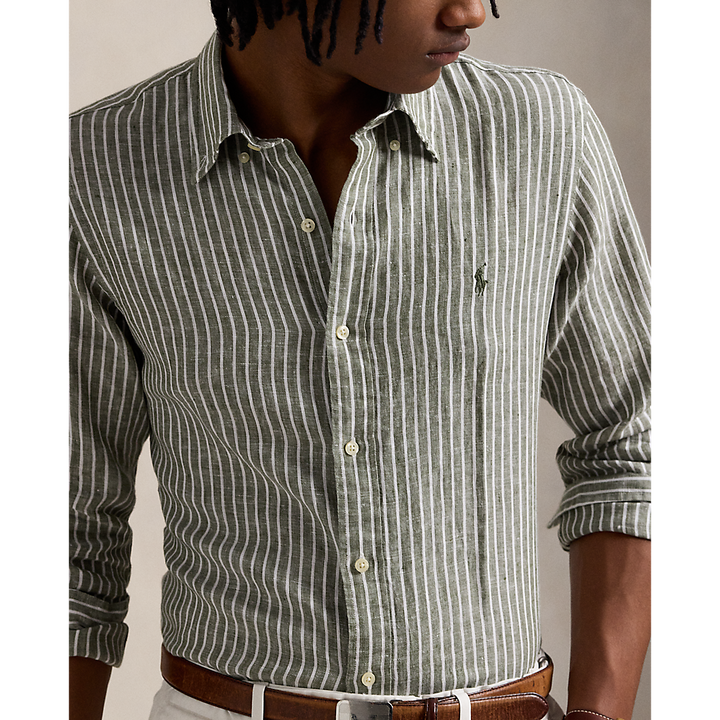 PRL Custom Fit Striped Linen Shirt/Košulja 710961264002