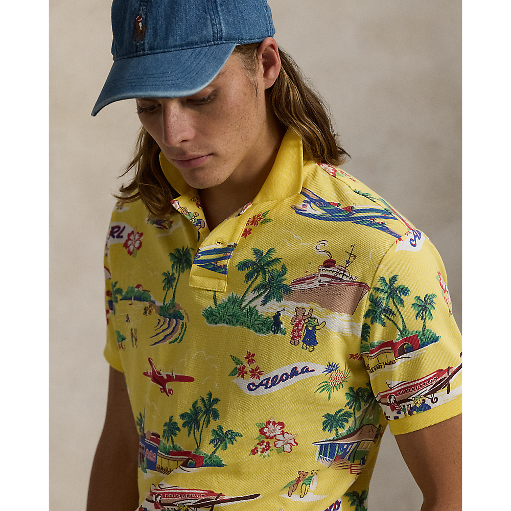 PRL Custom Slim Polo Bear Mesh Polo Shirt/Polo Majica 710963485001