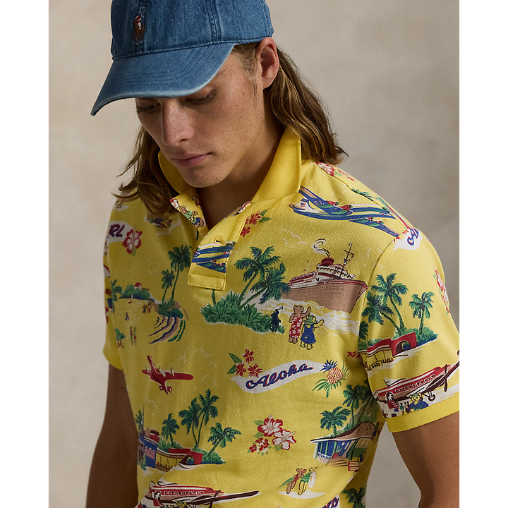 PRL Custom Slim Polo Bear Mesh Polo Shirt/Polo Majica 710963485001