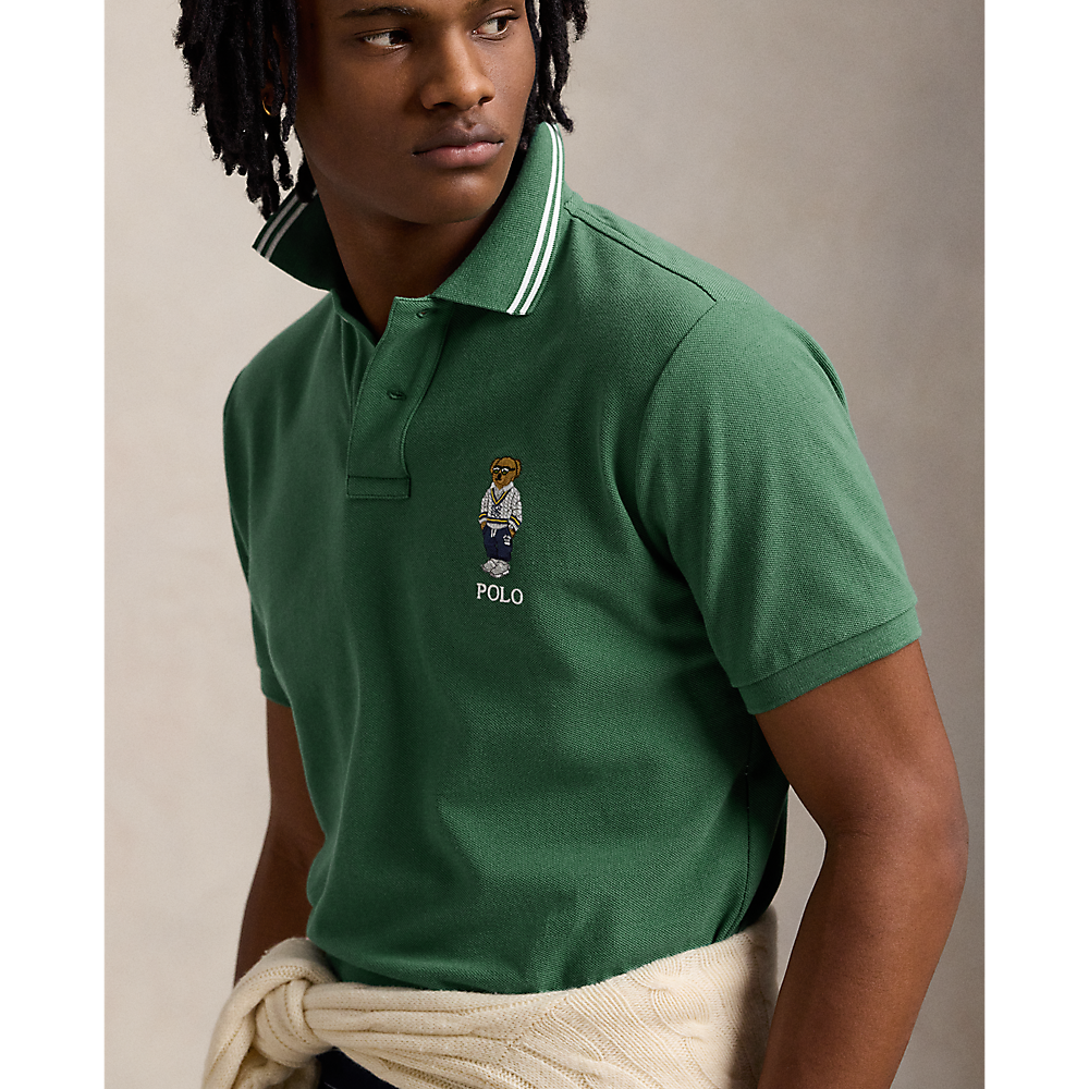 PRL Custom Slim Polo Bear Mesh Polo Shirt/Polo majica 710963817001