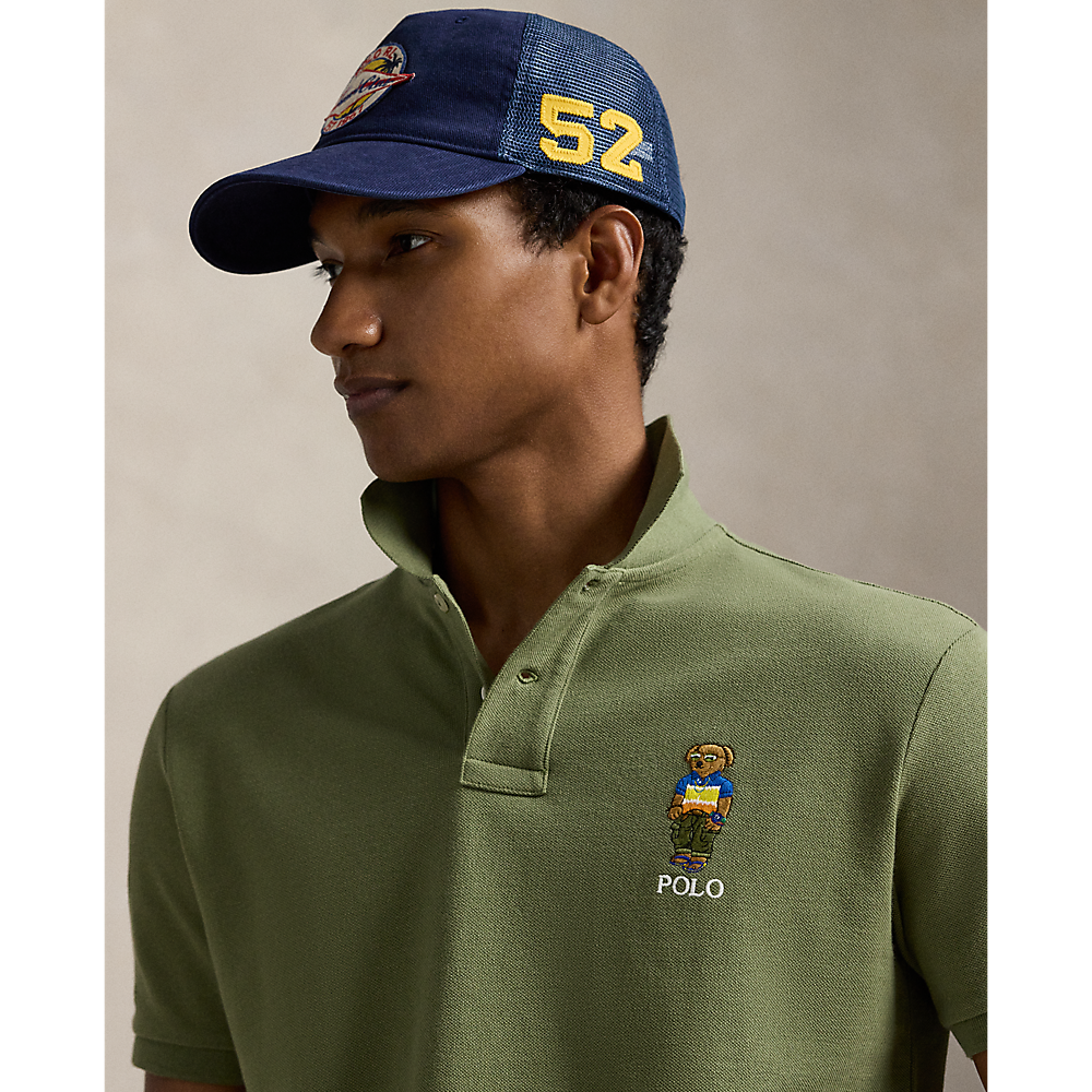 PRL Custom Slim Polo Bear Mesh Polo Shirt/Polo Majica 710969633001