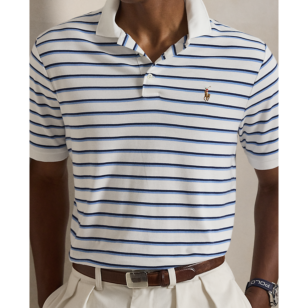PRL Custom Slim Fit Striped Soft Cotton Polo/Polo majica 710974586500