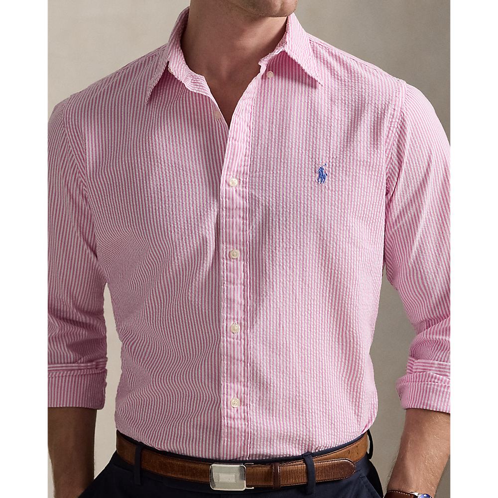 PRL Custom Fit Striped Seersucker Shirt/Košulja 710974792001