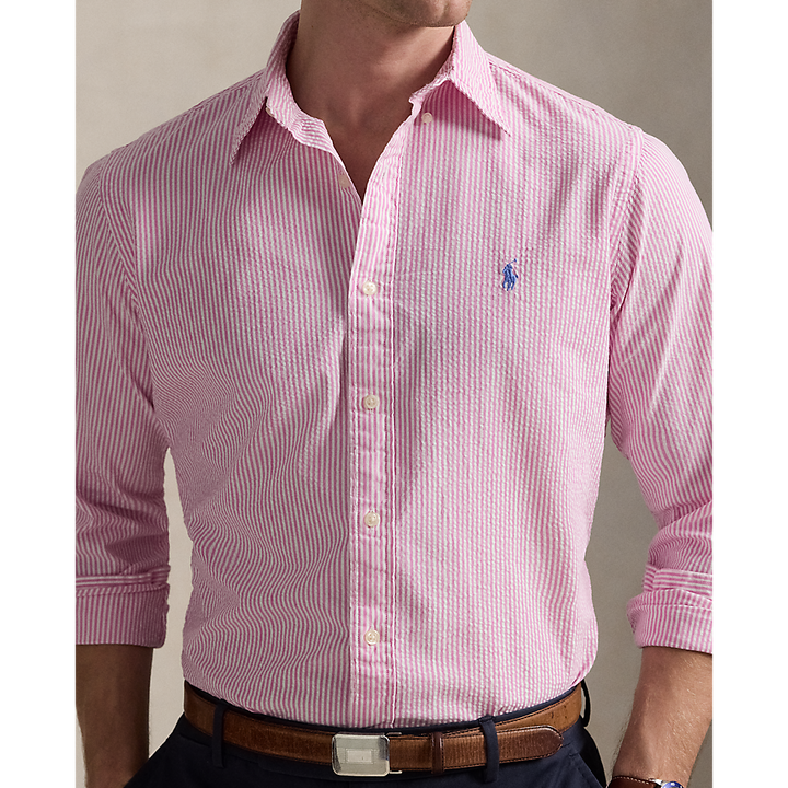 PRL Custom Fit Striped Seersucker Shirt/Košulja 710974792001