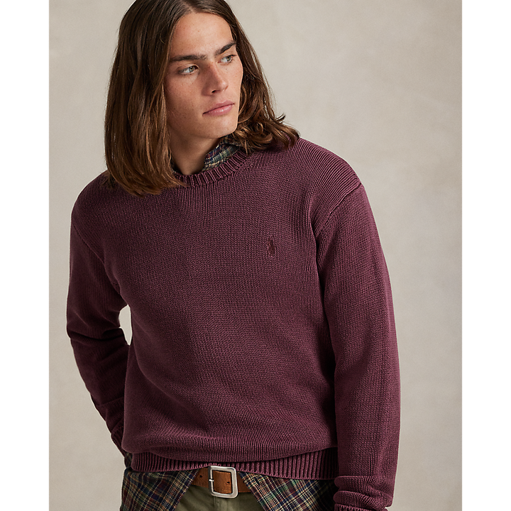 PRL Garment-Dyed Cotton Jumper/ Pulover 710981614004