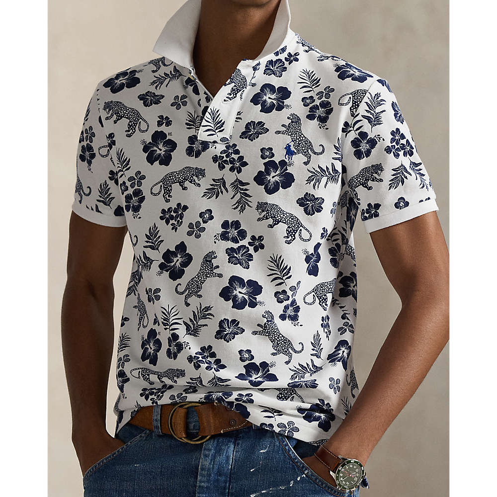 PRL Custom Slim Fit Tropical Mesh Polo Shirt/Polo majica 710B13541001