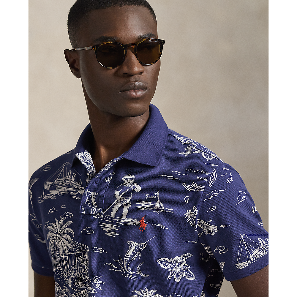 PRL Custom Slim Polo Bear Mesh Polo Shirt/Polo majica 710B13971001