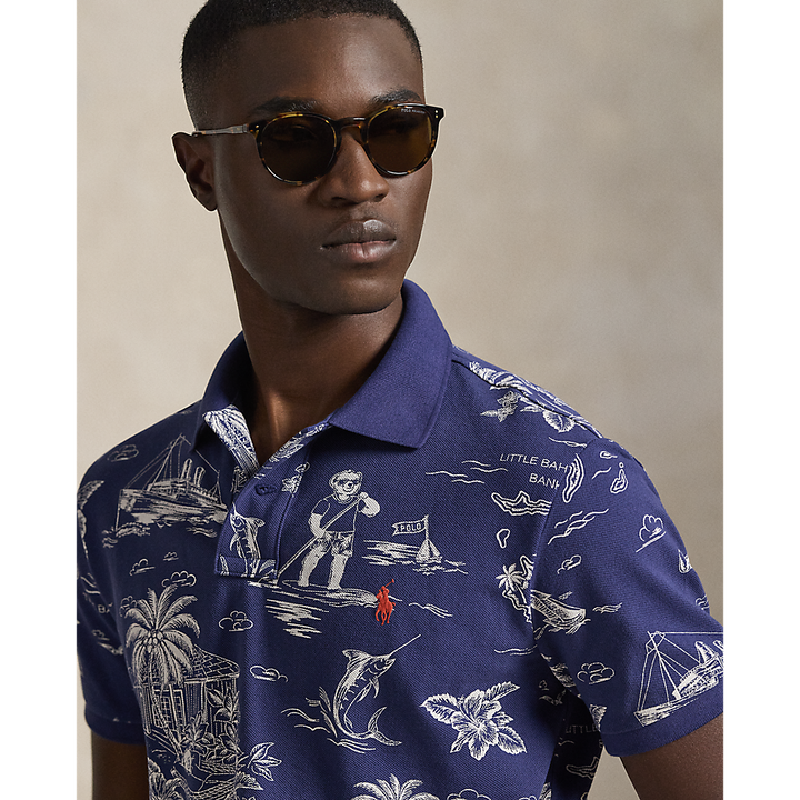 PRL Custom Slim Polo Bear Mesh Polo Shirt/Polo majica 710B13971001