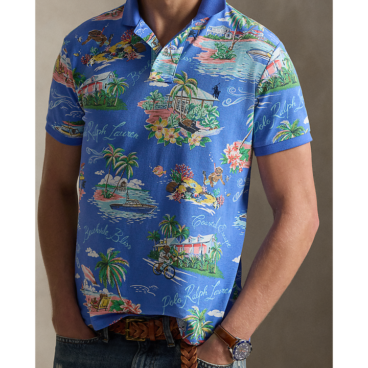PRL Custom Slim Polo Bear Mesh Polo Shirt/Polo majica 710B14509001