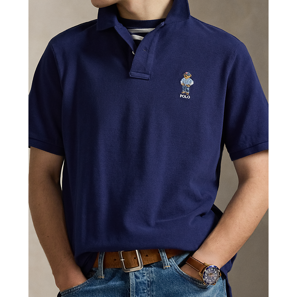 PRL Classic Fit Polo Bear Mesh Polo Shirt/Polo majica 710B14620001