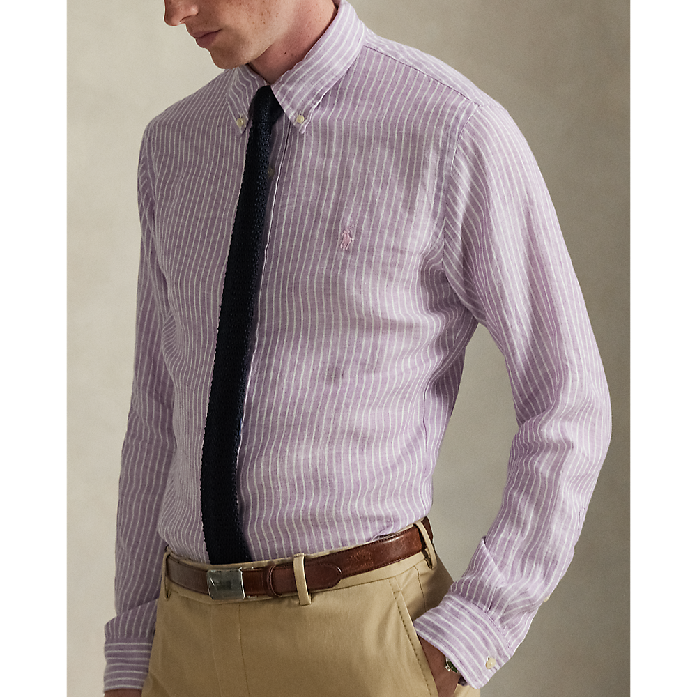 PRL Custom Fit Striped Linen Shirt/Košulja 710B15594003