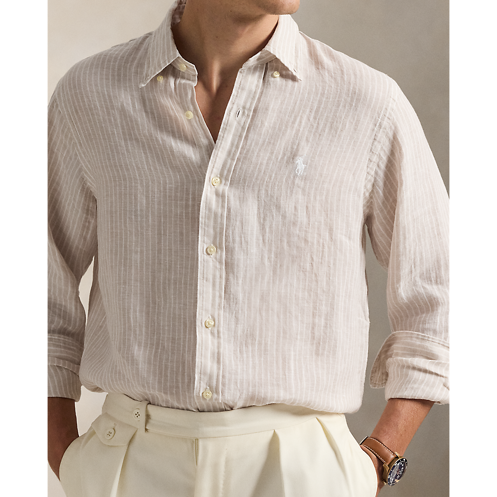 PRL Custom Fit Striped Linen Shirt/Košulja 710B15594006