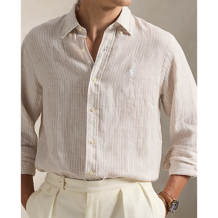 PRL Custom Fit Striped Linen Shirt/Košulja 710B15594006