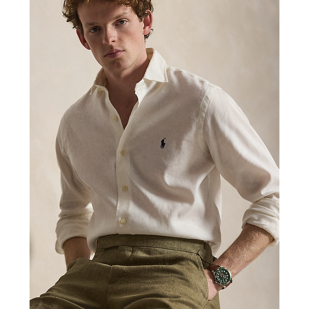 PRL Custom Fit Linen-Blend Shirt/Košulja 710B15596002