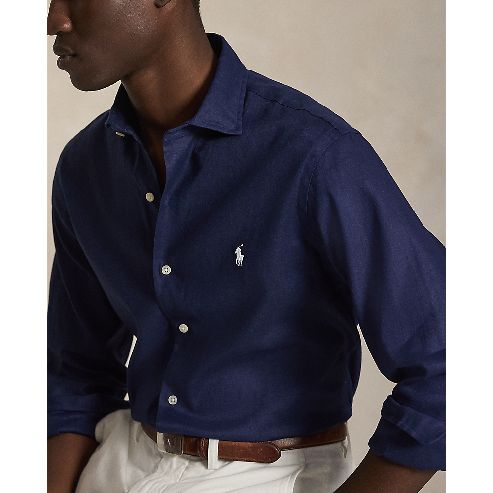 PRL Custom Fit Linen-Blend Shirt/Košulja 710B15596003