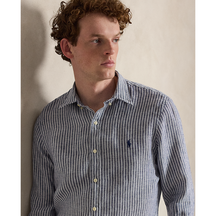 PRL Slim Fit Striped Linen Shirt/Košulja 710B15647001