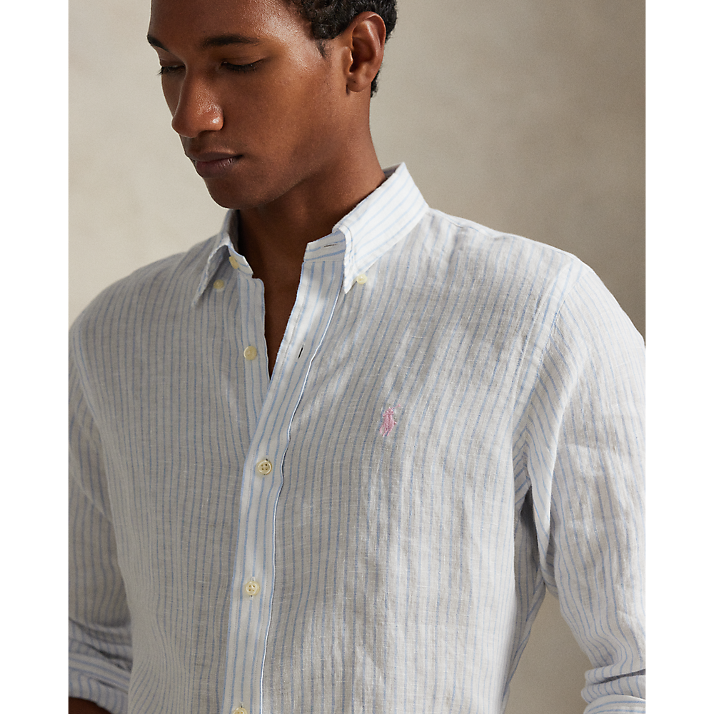 PRL Slim Fit Striped Linen Shirt/Košulja 710B15647002