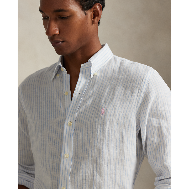 PRL Slim Fit Striped Linen Shirt/Košulja 710B15647002