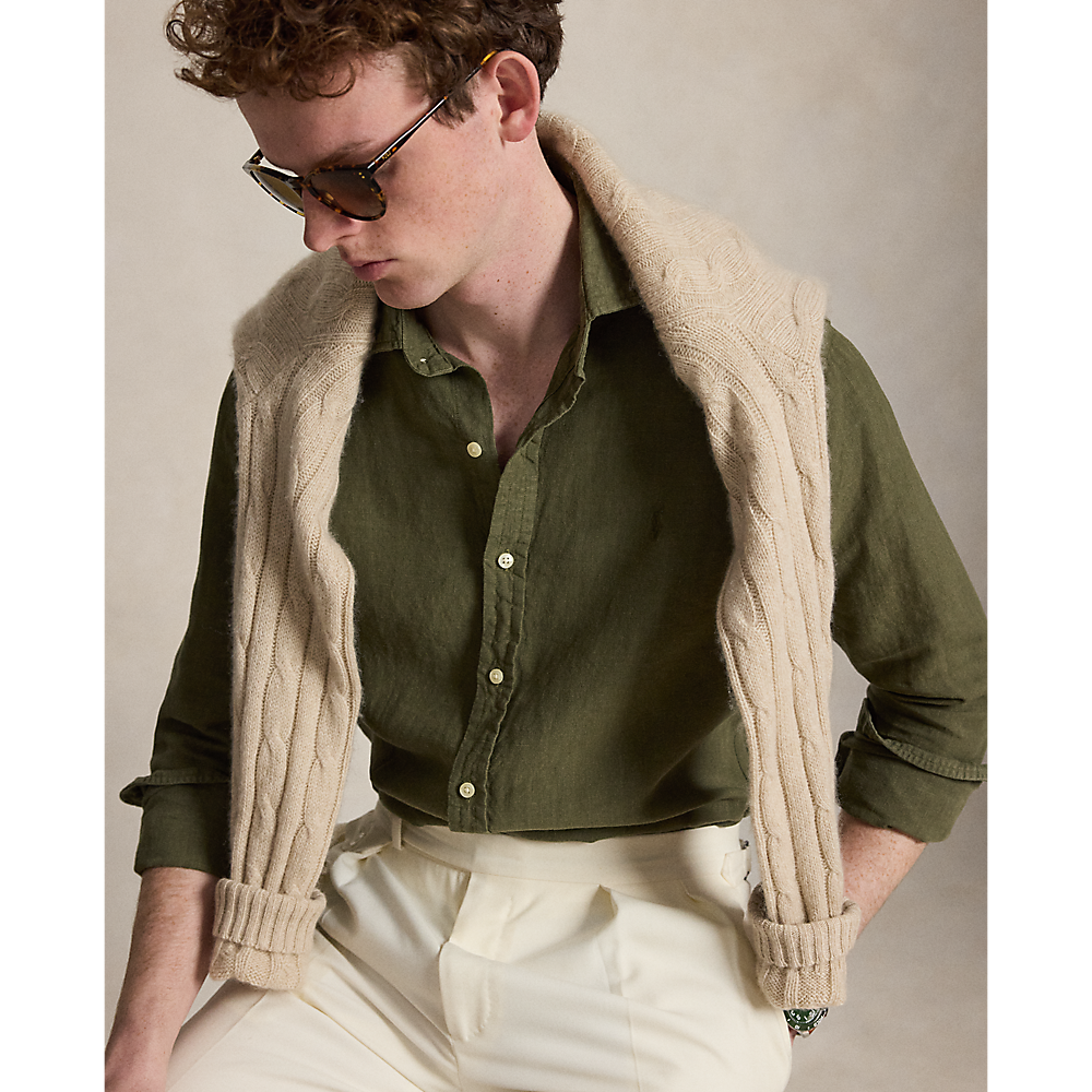 PRL Custom Fit Slub Linen Shirt/ Košulja 710B15650004