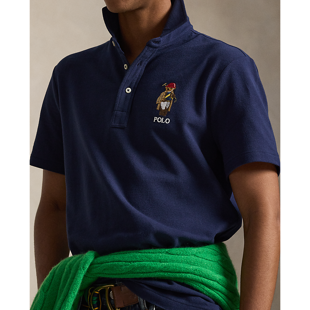 PRL Custom Slim Fit Polo Bear Mesh Polo/Polo majica 710B16616001