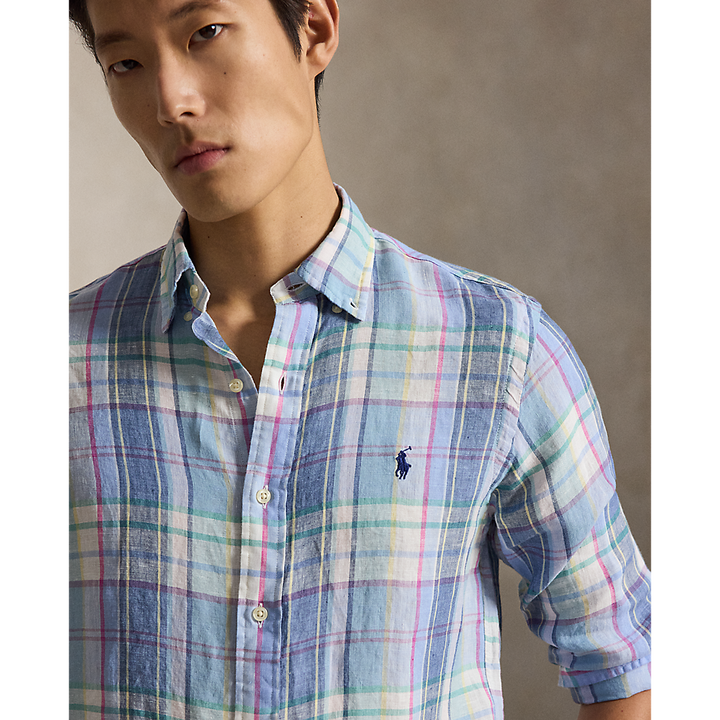 PRL Custom Fit Plaid Linen Shirt/Košulja 710B16705002