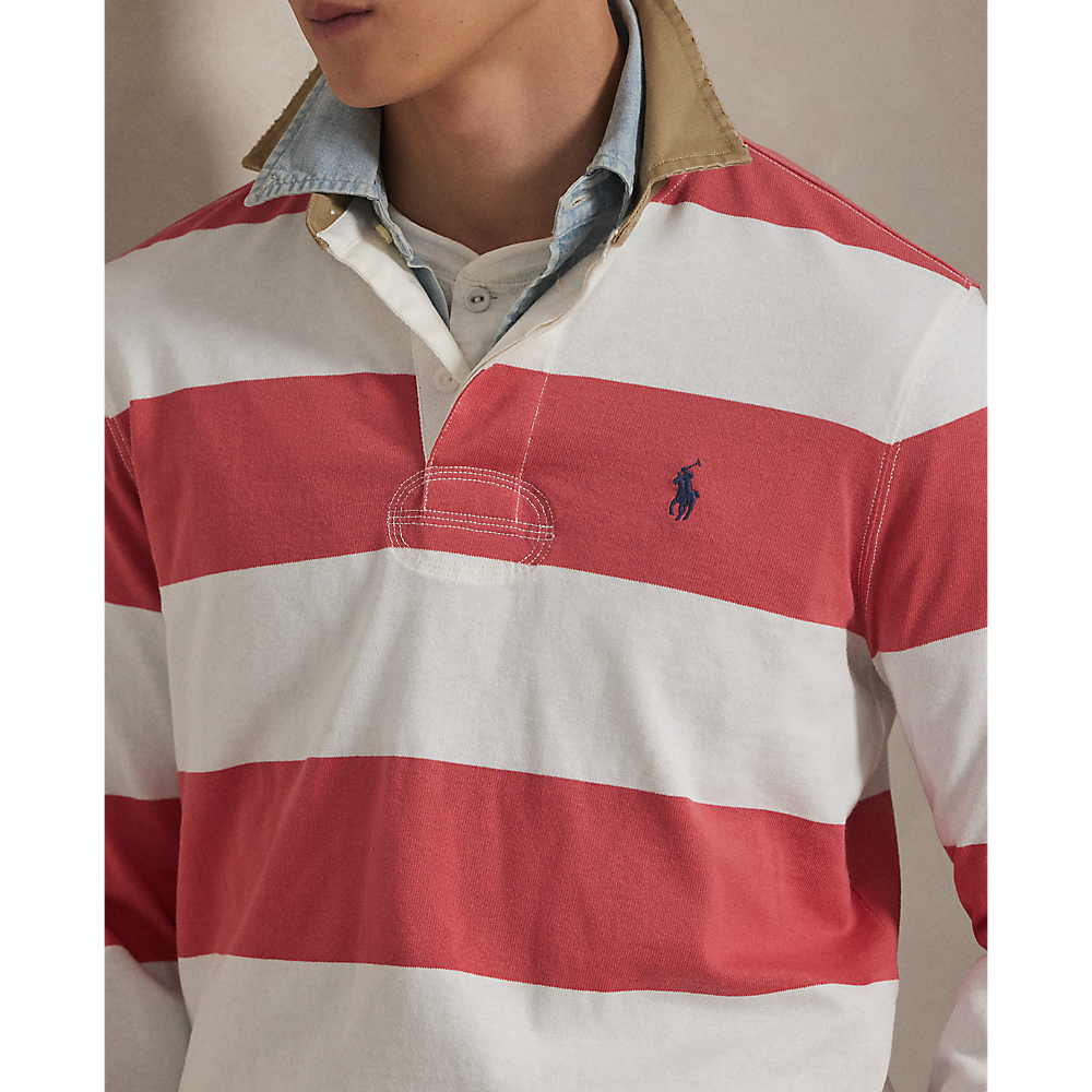 PRL Classic Fit Khaki-Collar Rugby Shirt/Polo majica 710P05317005