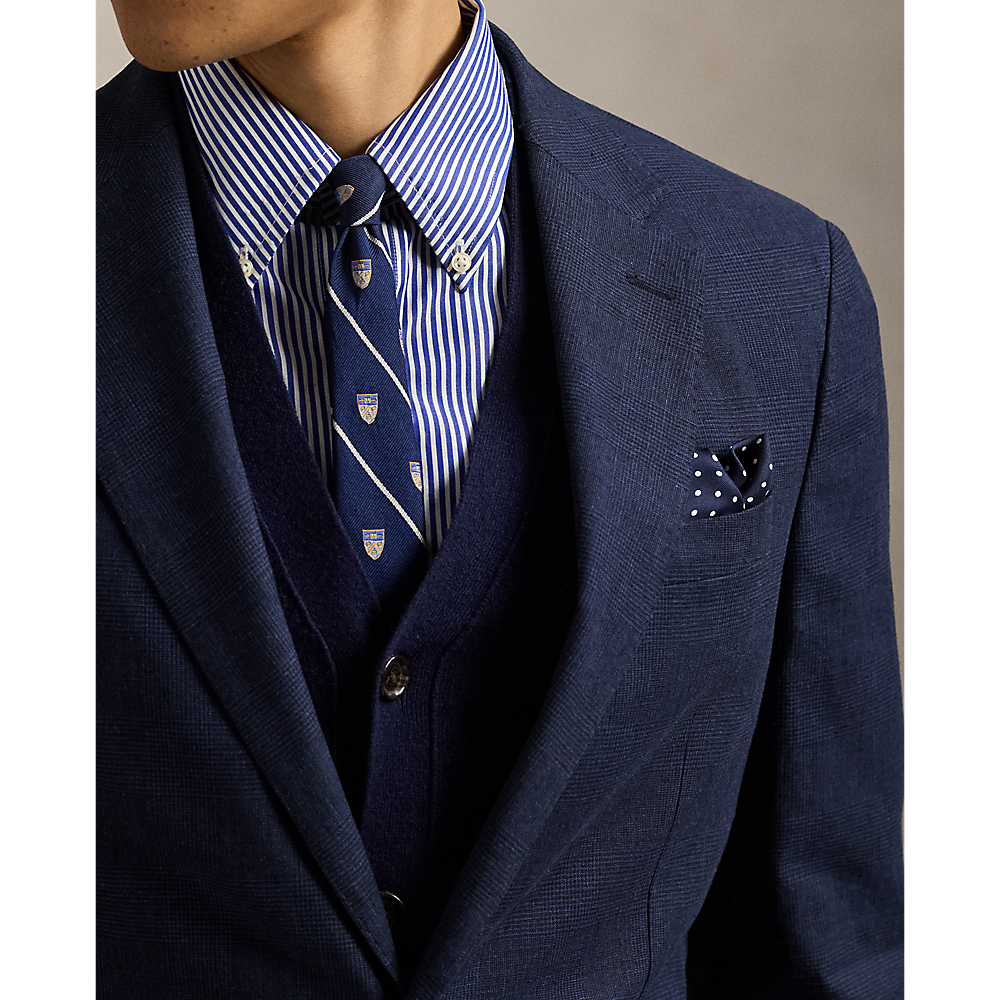 PRL Polo Modern Plaid Linen-Blend Jacket/Sako 715966379001