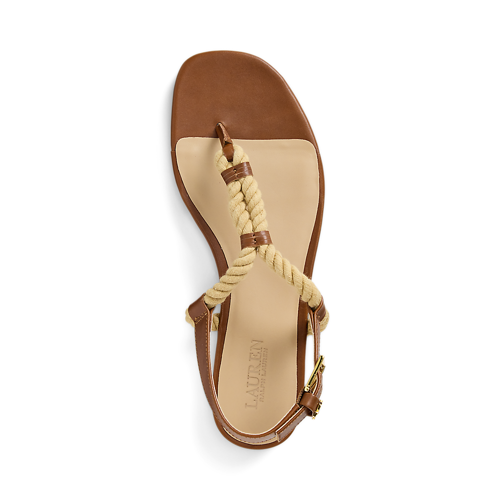 LRL Everley Calfskin &amp; Rope Sandal/Sandale 802959152001