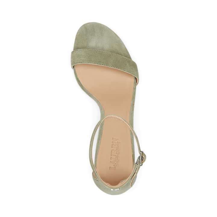 LRL Allie Mid-Heel Suede Sandal/Sandale 802959175007