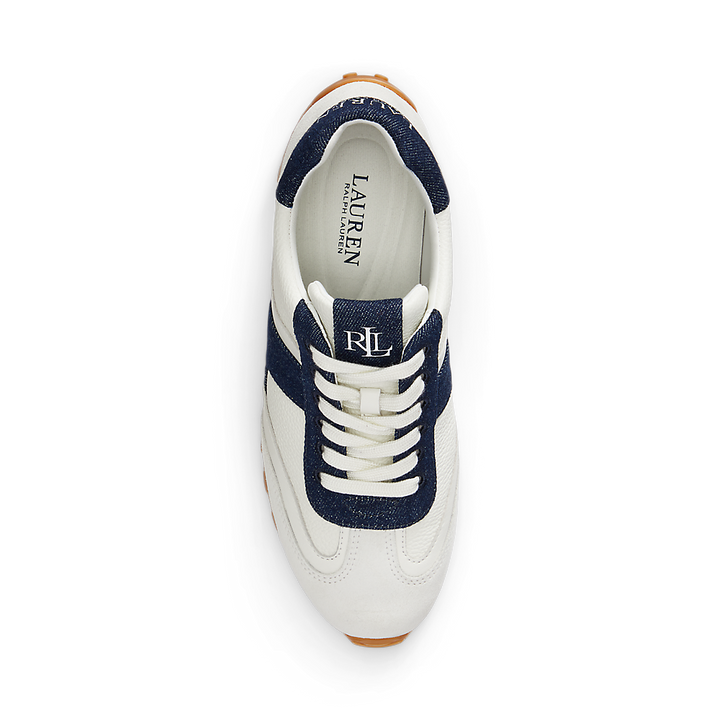 LRL Dani Denim-Trim Leather & Suede Trainer/Tenisice 802P04426001