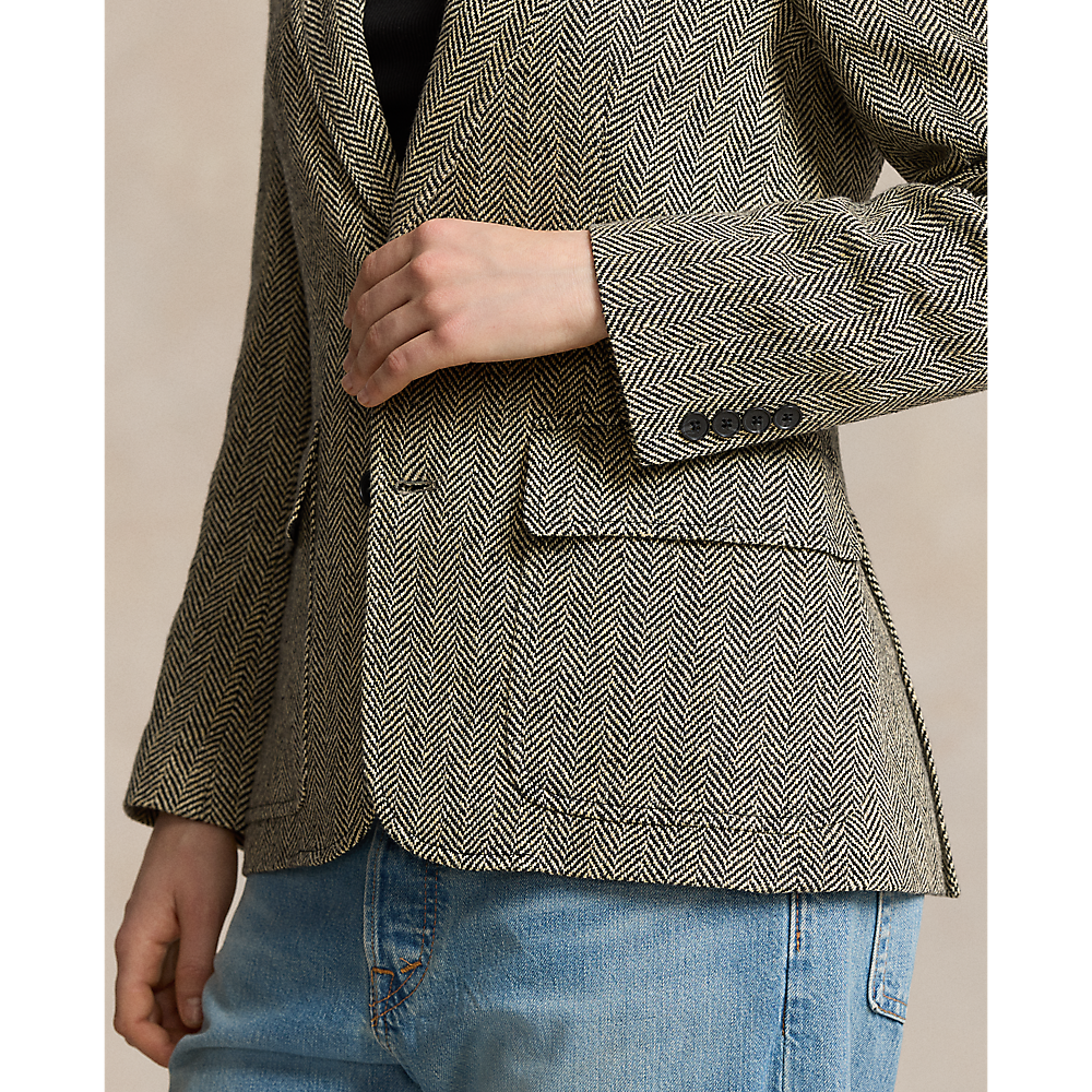 PRL Herringbone Linen-Blend Blazer/Sako 211891070002