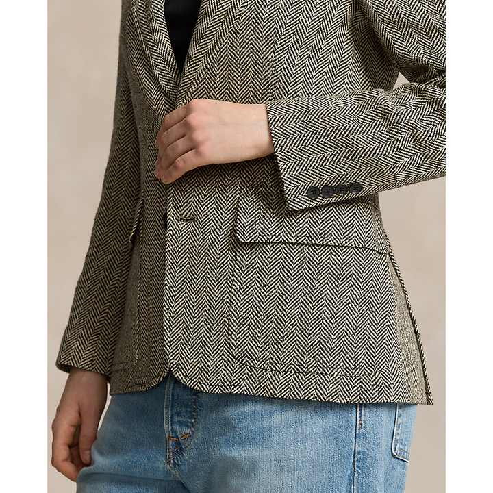 PRL Herringbone Linen-Blend Blazer/Sako 211891070002