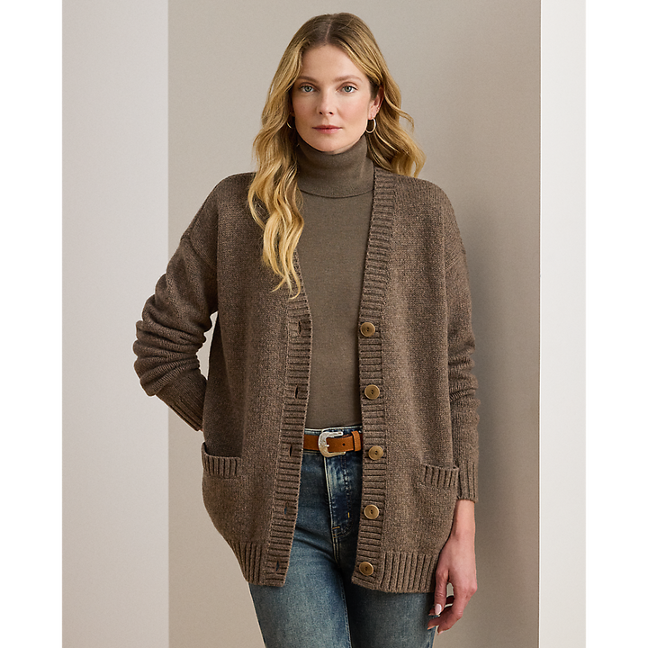 LRL Wool-Blend V-Neck Cardigan/Pulover 200979672001