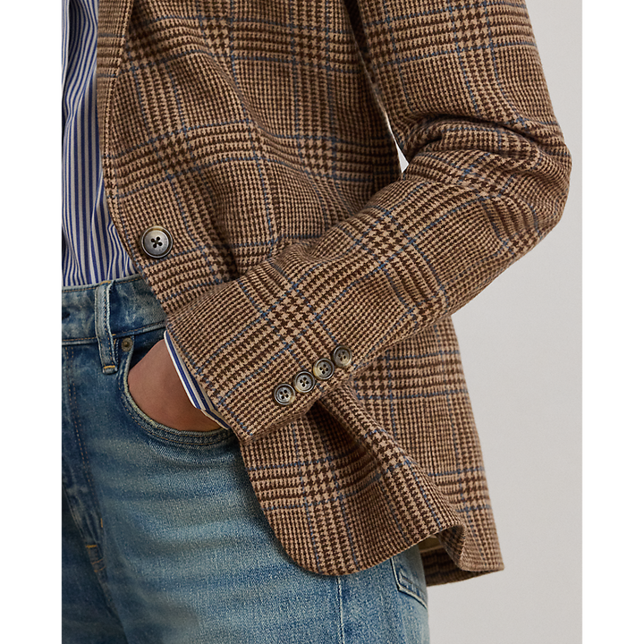 LRL Glen Plaid Wool-Blend Twill Blazer /Sako 200979814001
