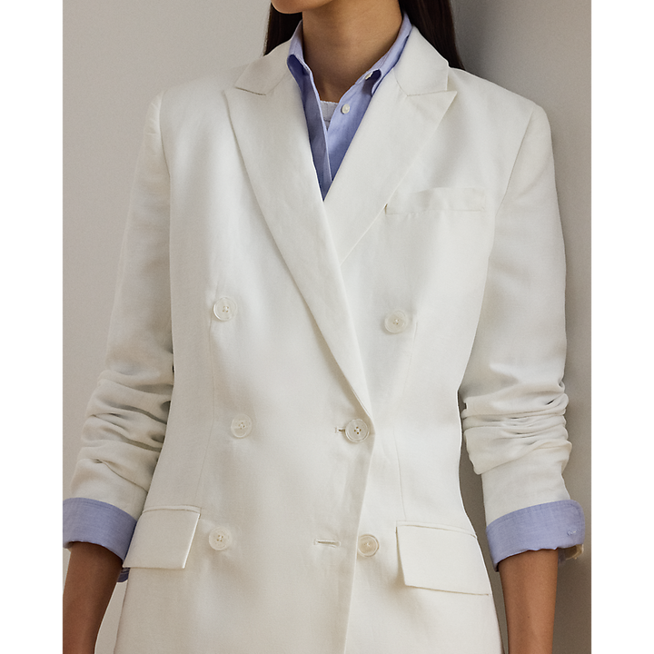 LRL Double-Breasted Linen-Blend Twill Blazer/Sako 200P03657001