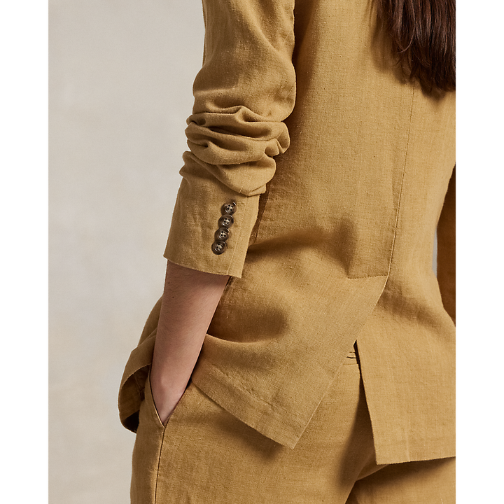 PRL Double-Breasted Linen Blazer/Sako 211965039001